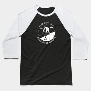 Park City, Utah Biking Baseball T-Shirt